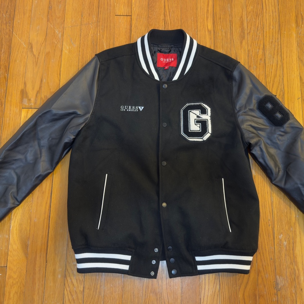 Guess Black Varsity Jacket